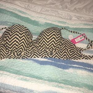 Push up bikini top pink and black size L